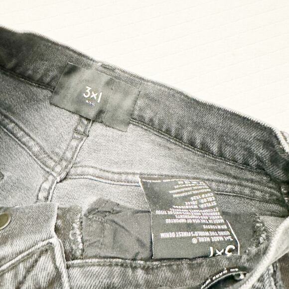 3x1 Fringe Accent Straight Leg Denim Jeans Size 25 - Picture 3 of 6